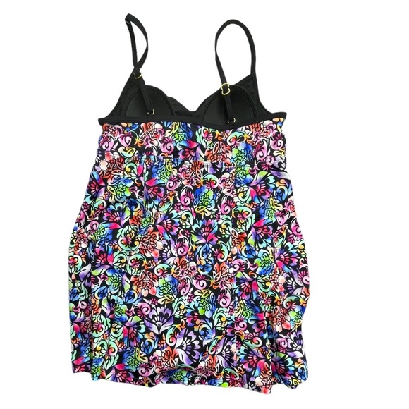 A Shore Fit Hip Minimizer Empire One-Piece Swim Dress - Picture 4 of 11